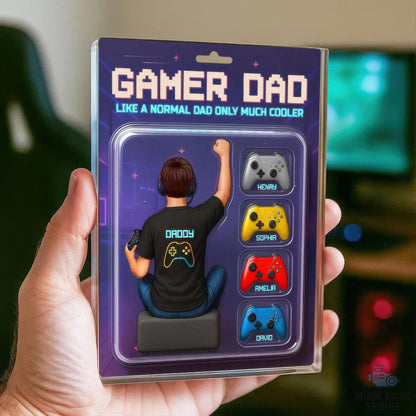 Custom Name Game Dad Like A Normal Dad Only Much Cooler Acrylic Block Plaque, Gamer Dad Acrylic Block Plaque, Father's Day Gift For Dad