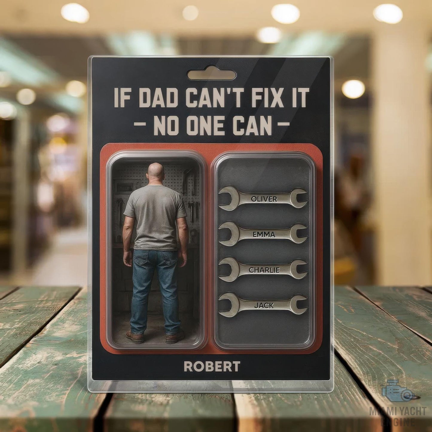 Custom Name If Dad Can’t Fix It, No One Can Acrylic Block Plaque, Dad's Workshop Tools Acrylic Block Plaque, Father’s Day Gift For Handy Dad