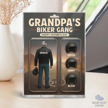 Custom Name Daddy's Biker Gang Acrylic Block Plaque, Motorcycle Rider Dad Acrylic Block Plaque, Father's Day Gift For Dad, Gift For Husband