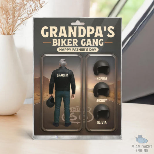 Custom Name Daddy's Biker Gang Acrylic Block Plaque, Motorcycle Rider Dad Acrylic Block Plaque, Father's Day Gift For Dad, Gift For Husband