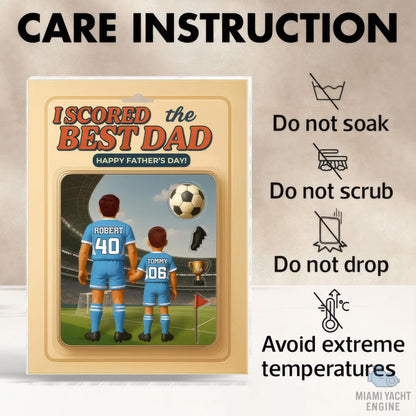 Custom Name We Scored The Best Dad Acrylic Block Plaque, Best Football Dad Ever Acrylic Block, Father's Day Gift For Dad, Gift For Husband