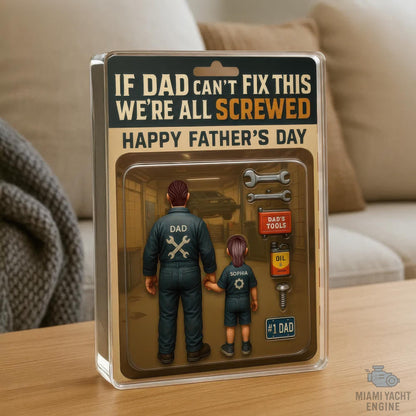 Custom Name If Dad Can't Fix This We Are All Screwed Acrylic Block Plaque, Dad Workshop Tools Acrylic Block, Father’s Day Gift For Handy Dad