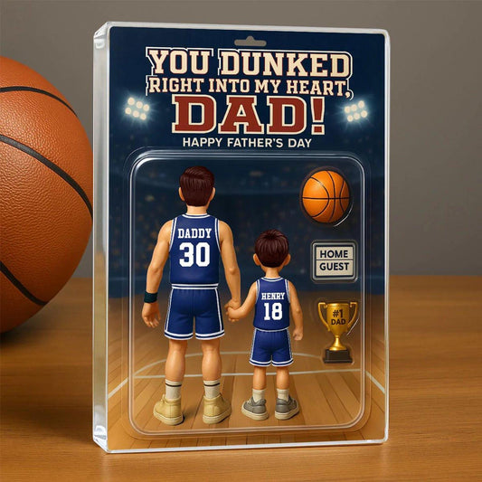 Customized Figure Acrylic Block Plaque 3D Effect, Birthday Father's Day 2025 Gift For Basketball Dad Grandpa Husband, Basketball Player Gift