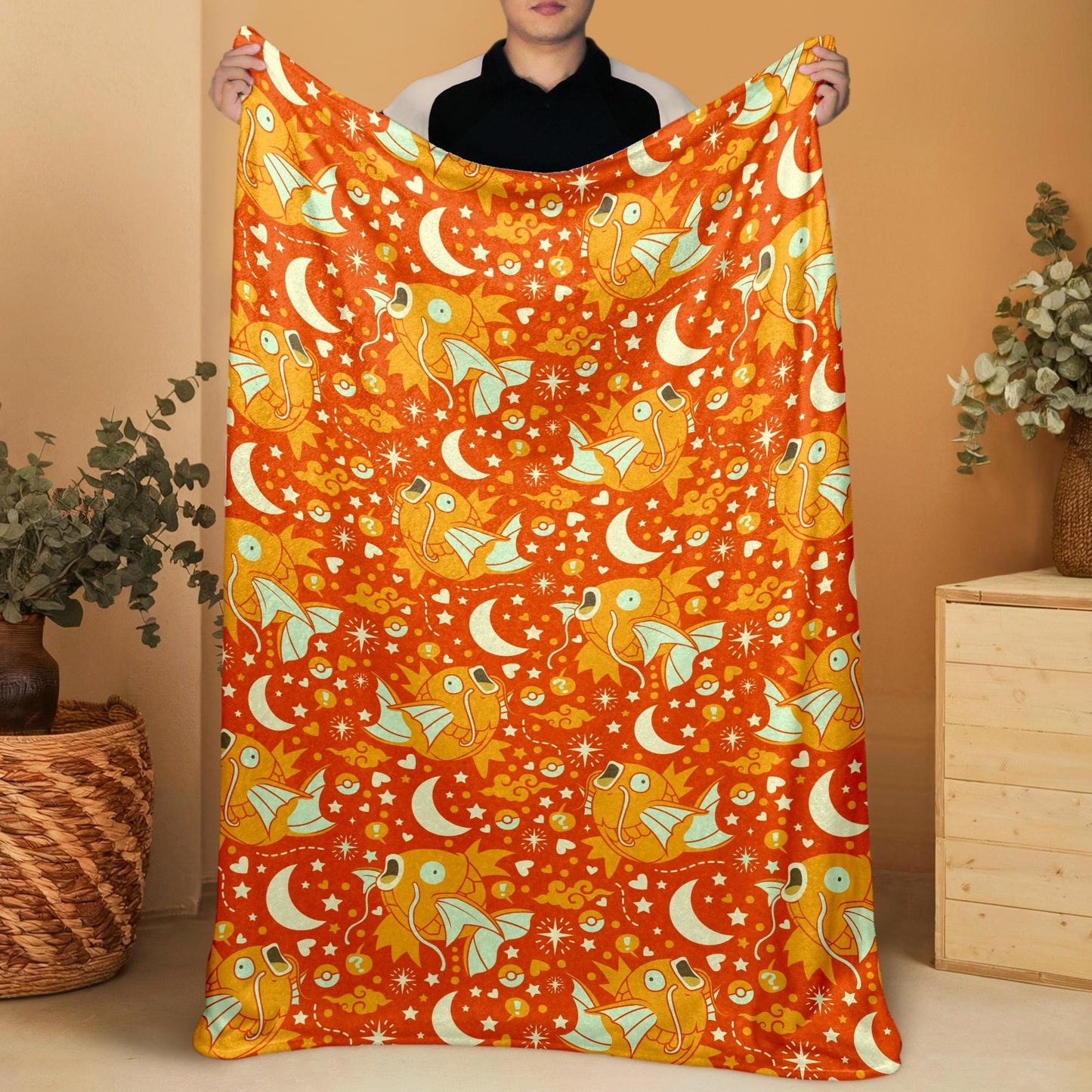 Shiny Magikarp Fleece Blanket Home Decor Throw Blanket Cute Baby Blanket Magikarp Blanket Gifts