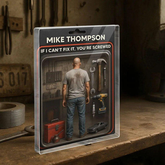 Custom Mechanic Dad Grandpa Gift, Personalized Dad Acrylic Block Plaque, Personalized Father's Day 2025 Gift For Dad, Mechanic Husband Gift
