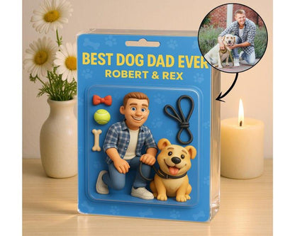Personalized Dog Dad Acrylic Plaque, Dog Dad Gifts, Cat Dad Acrylic Block, Custom Figure From Photo, Pet Dad Gift, Father's Day 2025 Gift