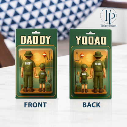 Dad Fishing Gift, Dad Gift, Personalize Father's Day Gift For Dad, Custom Figure Acrylic Block, Gift for Fisherman Dad, Gift For Grandpa