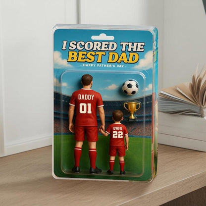 Custom I Scored The Best Dad Soccer Shape Acrylic Block, Father's Day 2025 Gift, Soccer Custom Figure, Gift For Husband, Soccer Gift For Dad