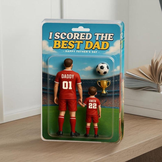 Custom I Scored The Best Dad Soccer Shape Acrylic Block, Father's Day 2025 Gift, Soccer Custom Figure, Gift For Husband, Soccer Gift For Dad