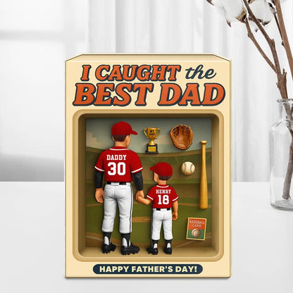 Baseball Dad And Kids Trading Card Style, Trading Card or Toy Box Style with Kids, Fun Father’s Day Gift & Keepsake for the No1 Dad