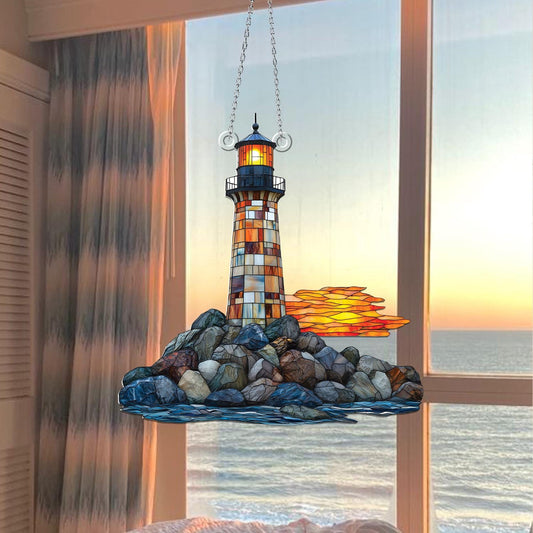 Lighthouse Acrylic Window Hanging, Perfect Gift for Nature Lovers, Lighthouse Home Wall Art Decor, Light House Decor, Coastal Gift