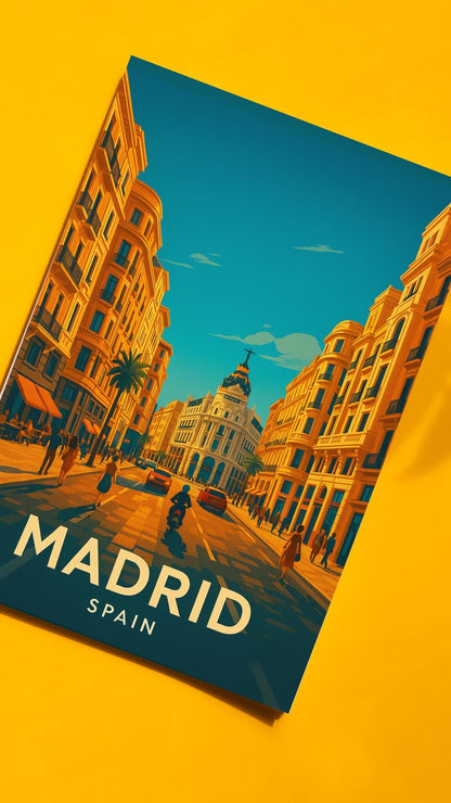 Madrid Print, Madrid Wall Art, Spain Wall Art, Madrid Travel Print, Spain, Wedding Gift, Birthday Present, Travel Decor, Travel Wall Art