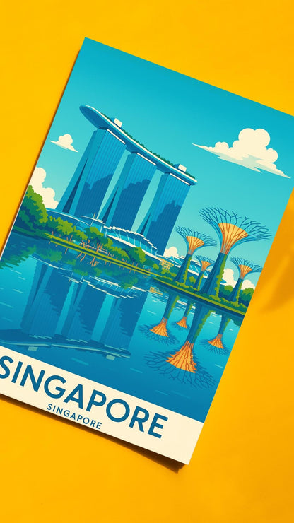 Singapore Print, Singapore Wall Art, Singapore Travel Print, Birthday Present, Wedding Gift, Travel Decor, Travel Wall Art, Japan Print