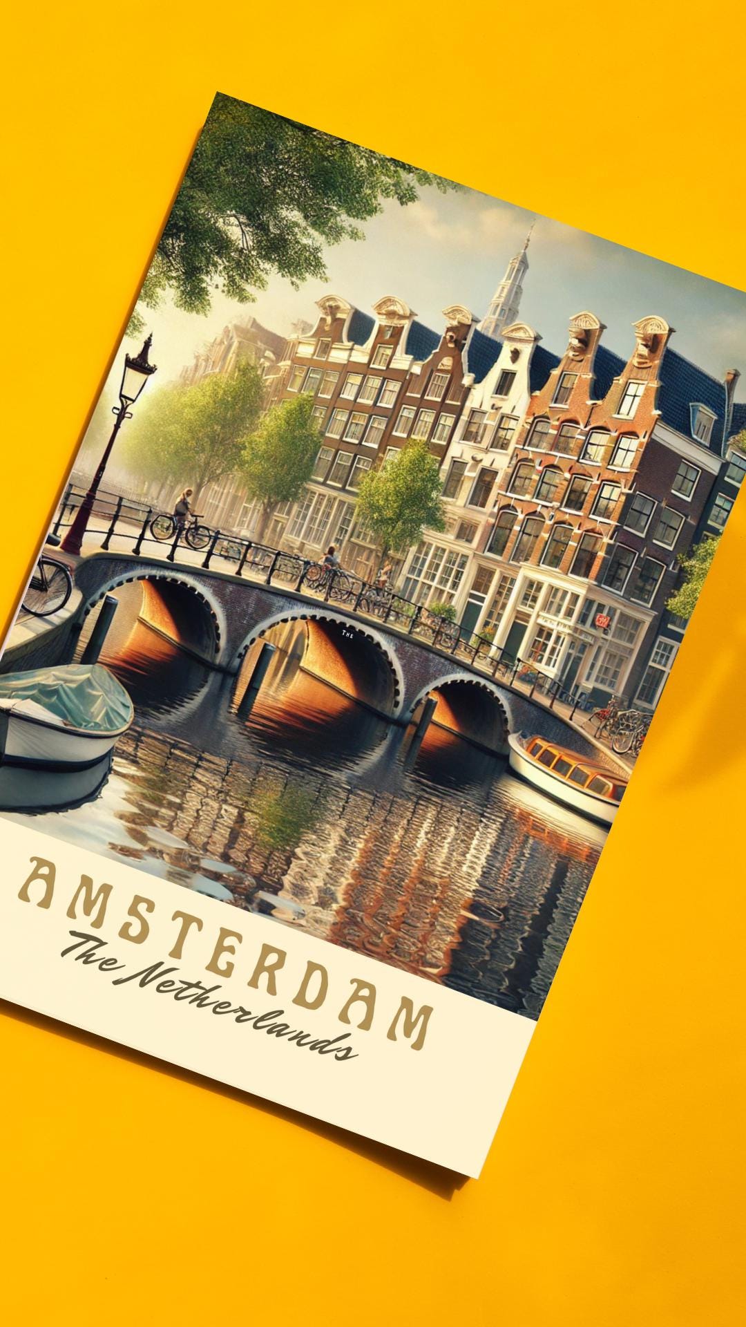 Amsterdam Print, Amsterdam Wall Art, Amsterdam Poster, Amsterdam, Birthday Present, Wedding Gift Print, Travel Decor, Travel Wall Art, Dutch