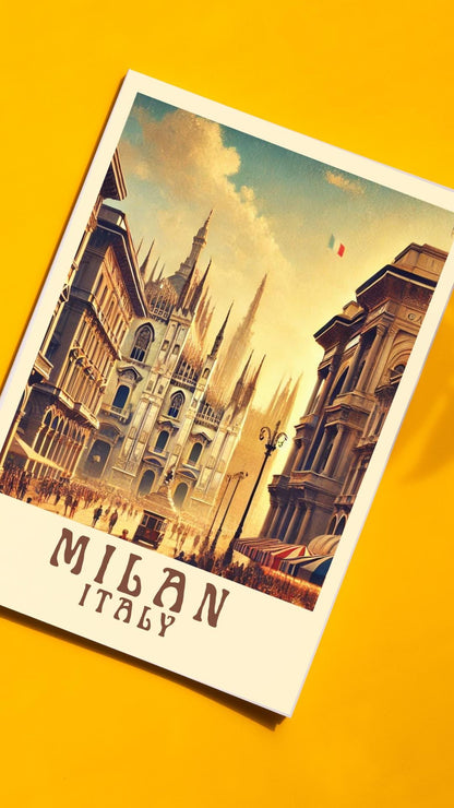 Milan Print, Italy Wall Art, Milan Wall Art, Milan Poster, Milan Travel Print, Birthday Present, Wedding Gift, Travel Decor, Travel Wall Art