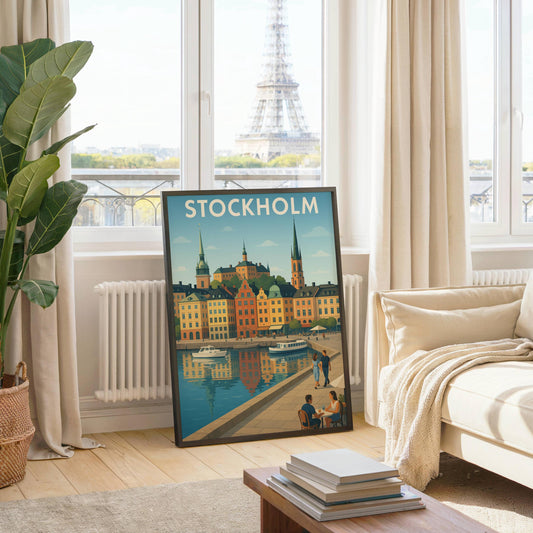Stockholm Poster, Stockholm Wall Art, Sweden Wall Art, Stockholm Travel Print, Wedding Gift, Birthday Present, Travel Decor, Travel Wall Art