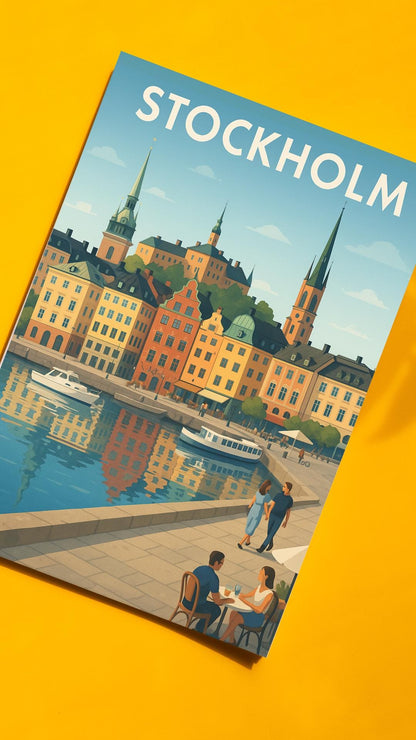 Stockholm Poster, Stockholm Wall Art, Sweden Wall Art, Stockholm Travel Print, Wedding Gift, Birthday Present, Travel Decor, Travel Wall Art