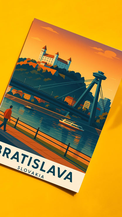 Bratislava Poster, Slovakia Wall Art, Bratislava Wall Art, Bratislava Travel Print, Birthday Present, Wedding Gift, Travel Decor, Bratislava