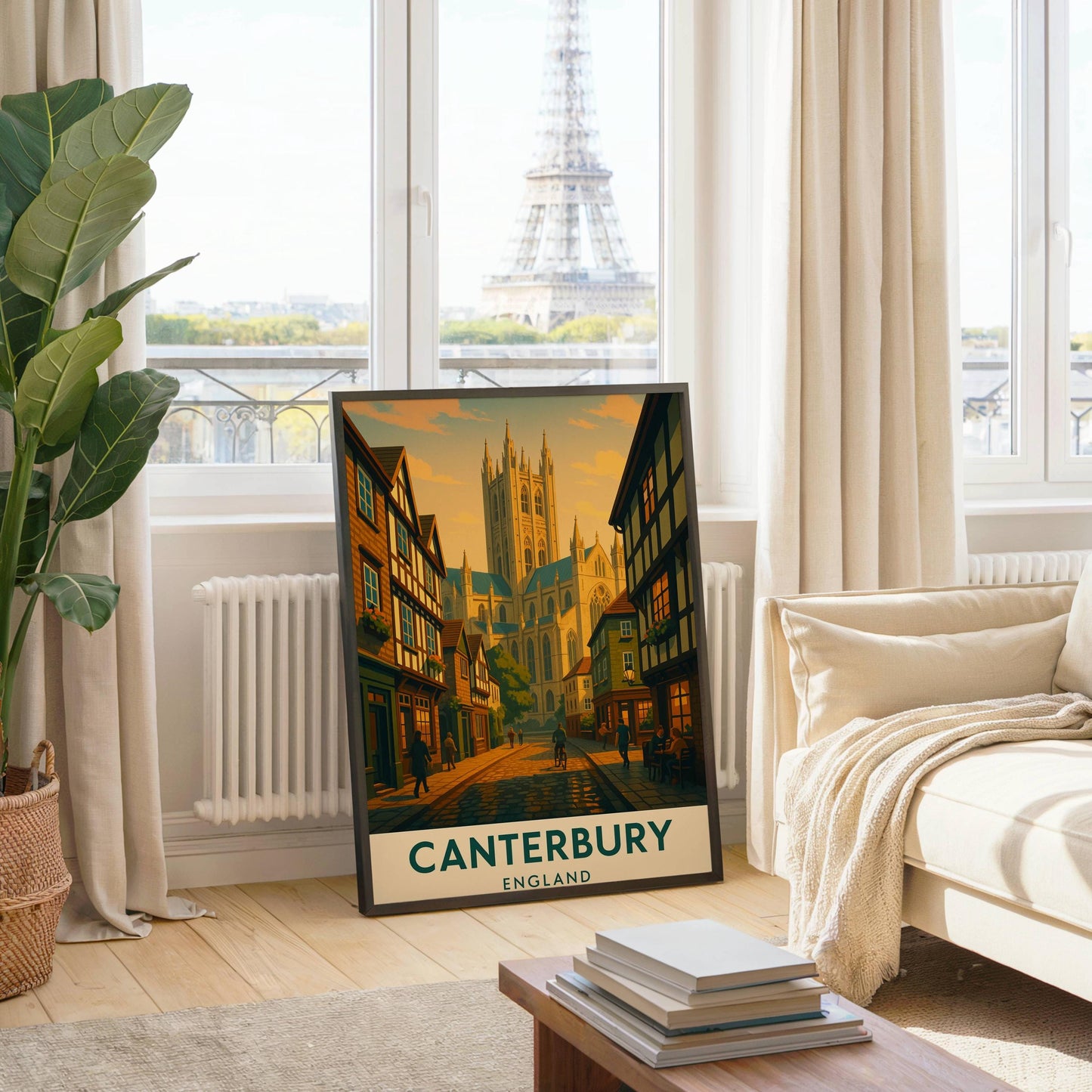 Canterbury Poster, Canterbury Wall Art, Britain Wall Art, Canterbury Travel Print, Canterbury, Wedding Gift, Birthday Present, Travel Decor