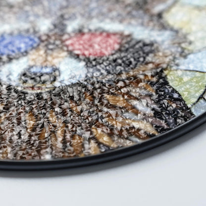 Patriotic raccoon mosaic stained glass suncatcher window decor Fourth of July gift for dad