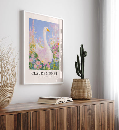 Silly Goose Art Print: Monet Style French Wall Decor