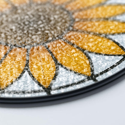 Sunflower Glass Suncatcher Floral Pendant Window Hanging, Sunflower Glass Window Decor, Sunflower Suncatcher, Grandma Gift, Garden Decor