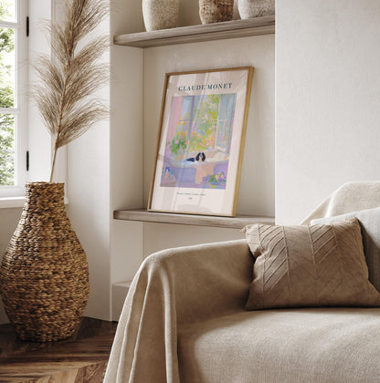 Monet Style Cavalier King Charles Spaniel Print: French Bathroom Art