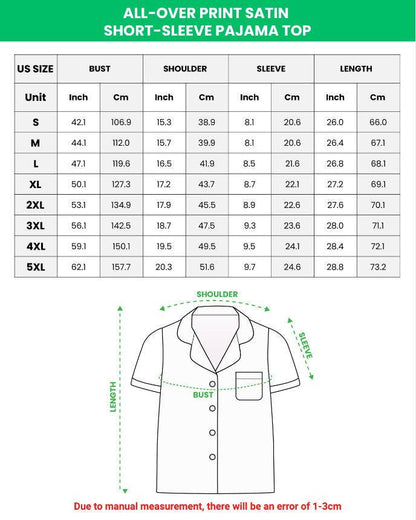 Australian Shepherd Dogs AOP Satin Short-Sleeve Pajamas Set, Cute Aussie Dog Print Sleepwear for Women, Pet Lover Loungewear Gift