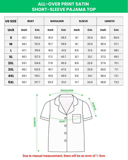 Donkey in Nature with Windmill AOP Satin Short-Sleeve Pajamas Set, Farm Animal Sleepwear for Women, Country Rustic Loungewear Gift