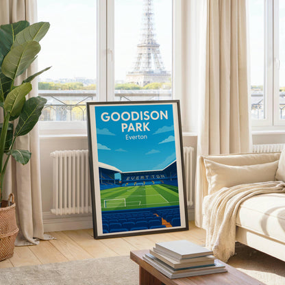 Everton FC Goodison Park Poster Wall Art, Football Premier League Print, Home Décor Gift for Wedding & Birthday, Goodison Football Stadium