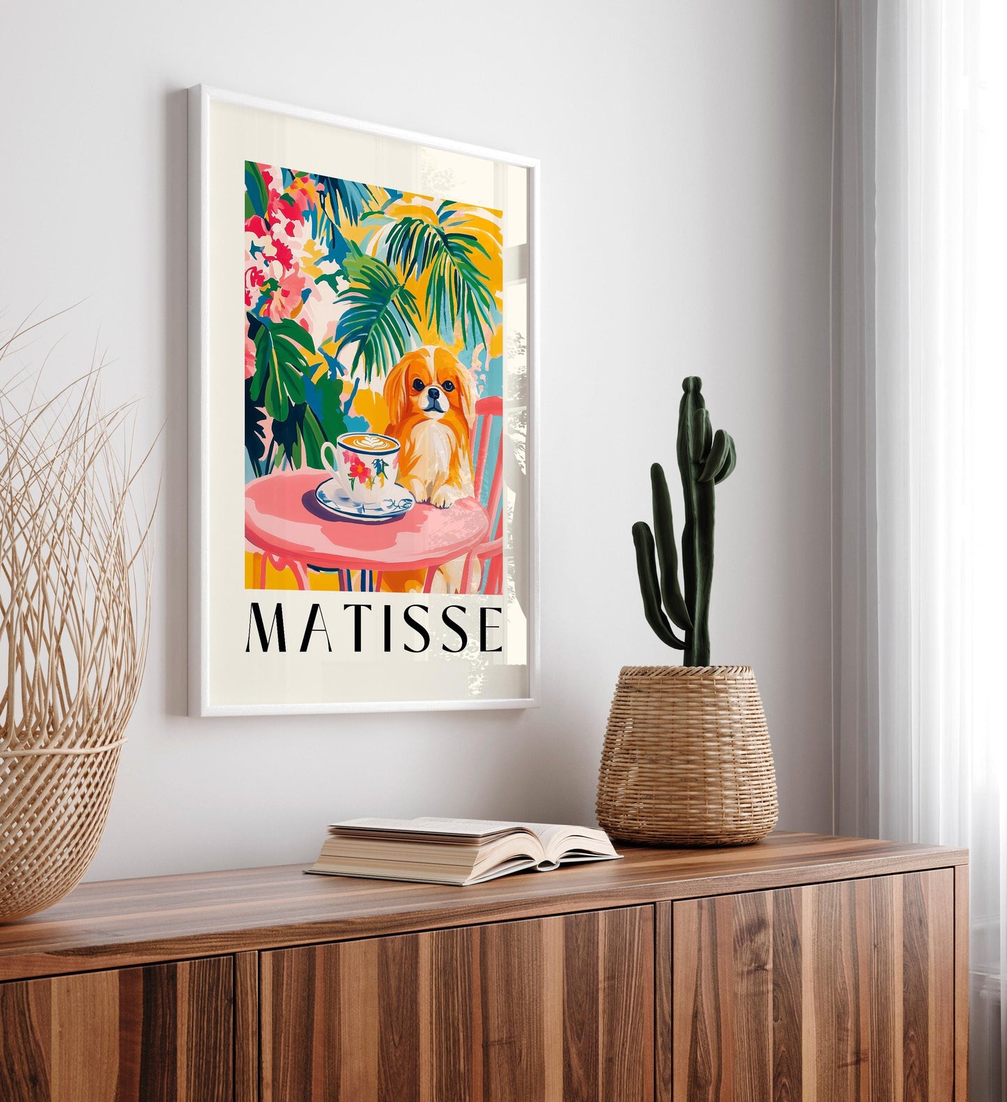 Pekingese Coffee Print: Matisse Style Kitchen Wall Art