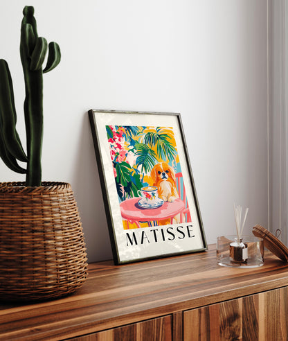 Pekingese Coffee Print: Matisse Style Kitchen Wall Art