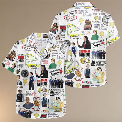 Criminal Minds Satin Pajama Set, Funny FBI Satin Pajamas, Spencer Reid Sleepwear, Crime Show Lounge Set, Gift for TV Show