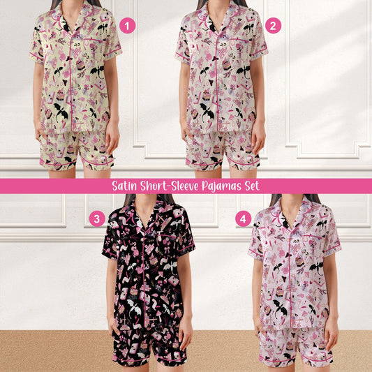 Bookish Short Pajamas, Fantasy Reader PJs, Enemies To Lovers Pajamas, Reading Girl Gift, Romantasy Gift for Book Lover