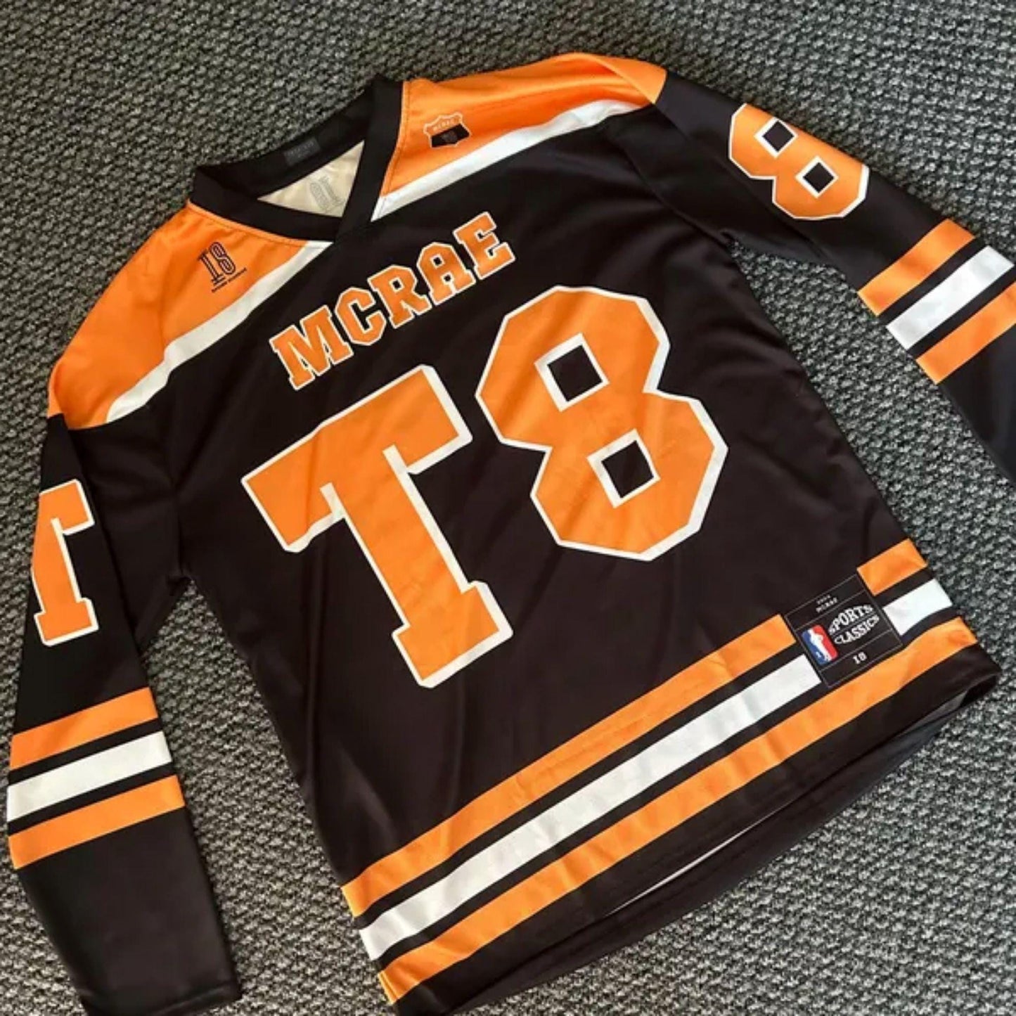 Fan Apparel Hockey Jersey: Black and Orange T8 Concert Oufit