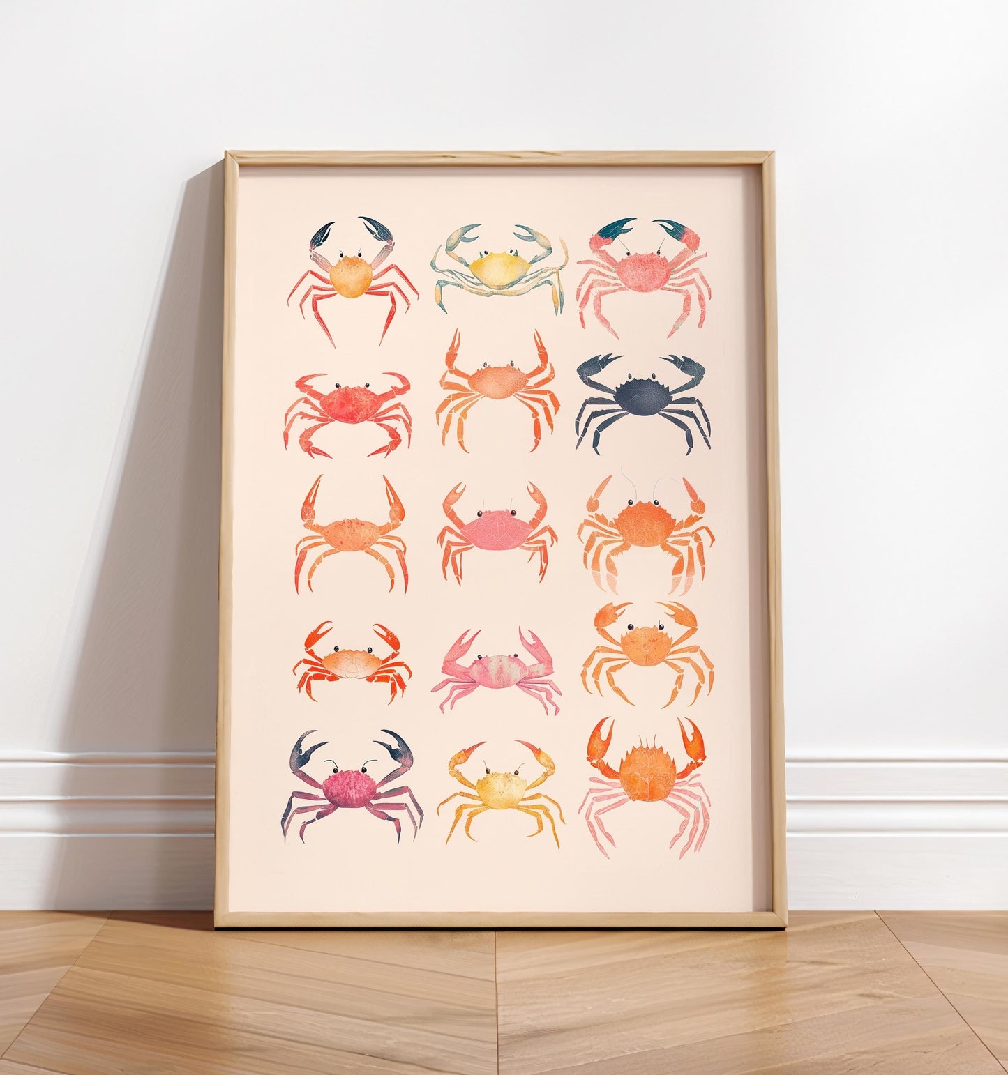 Beachy room decor, Crabs art, Coastal cowgirl decor, Surf poster, Seafood print, Preppy dorm decor College girls, Beach house coconut girl