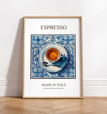 Coffee poster, Espresso art print, Aesthetic beachy decor, Dopamine decor, Aesthetic poster, Maximalist wall art