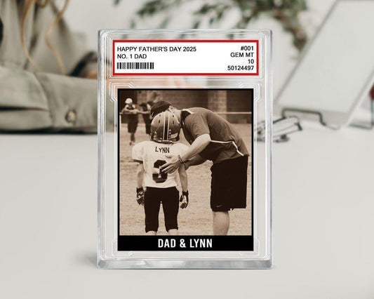 Personalized Father's Day Gift For Dad, Trading Card Style Acrylic Block, Baseball Dad Gift, Custom Photo Acylic Block, Gift For Husband