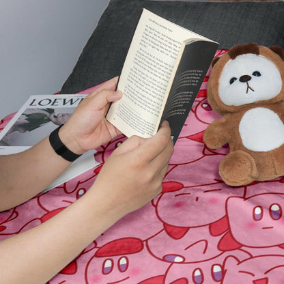 Kirby Fleece Blanket Home Decor Throw Blanket Bedroom Decor Baby Blanket Cute Kirby Blanket Gifts