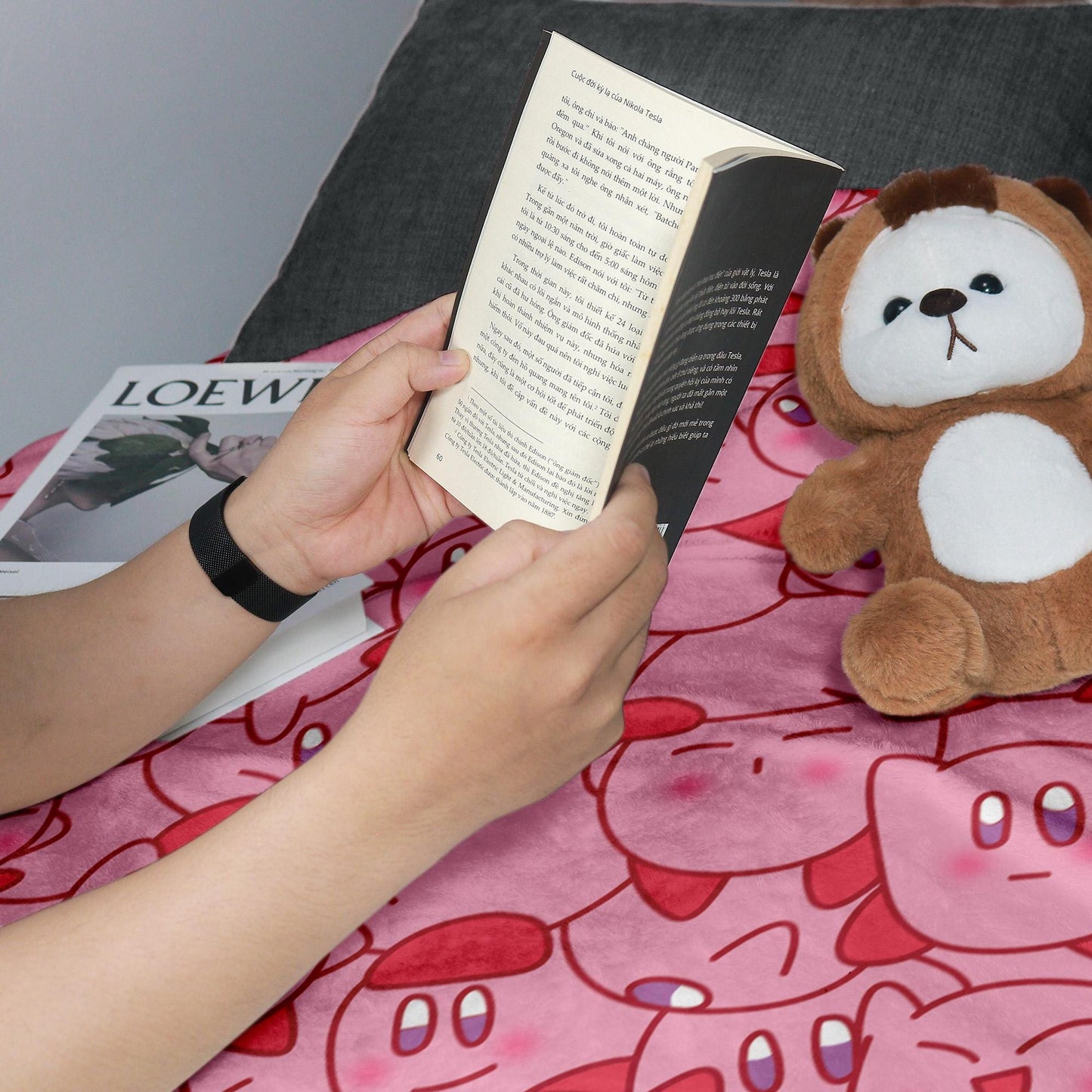 Kirby Fleece Blanket Home Decor Throw Blanket Bedroom Decor Baby Blanket Cute Kirby Blanket Gifts