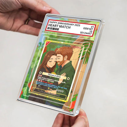 Personalized Pokémo Style Anniversary Gift Acrylic Block, Custom Couple Card From Photo, Cute Romantic Plaque Gift For Wedding, Couple
