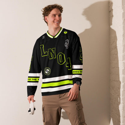 Racing-Inspired Oversized Jersey, Streetwear Racing Hockey Jersey with Vibrant #4 Graphics