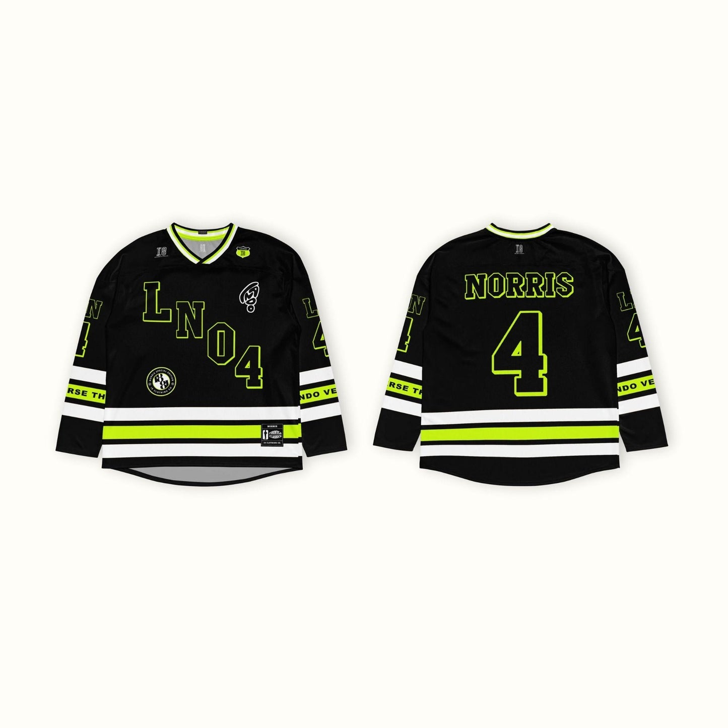 Racing-Inspired Oversized Jersey, Streetwear Racing Hockey Jersey with Vibrant #4 Graphics