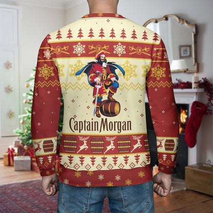 Christmas Captain Morgan Ugly Sweater, Captain Morgan Shirt, Rum Xmas Sweater, Captain Morgan Christmas Sweater, Drinking Lover Gift