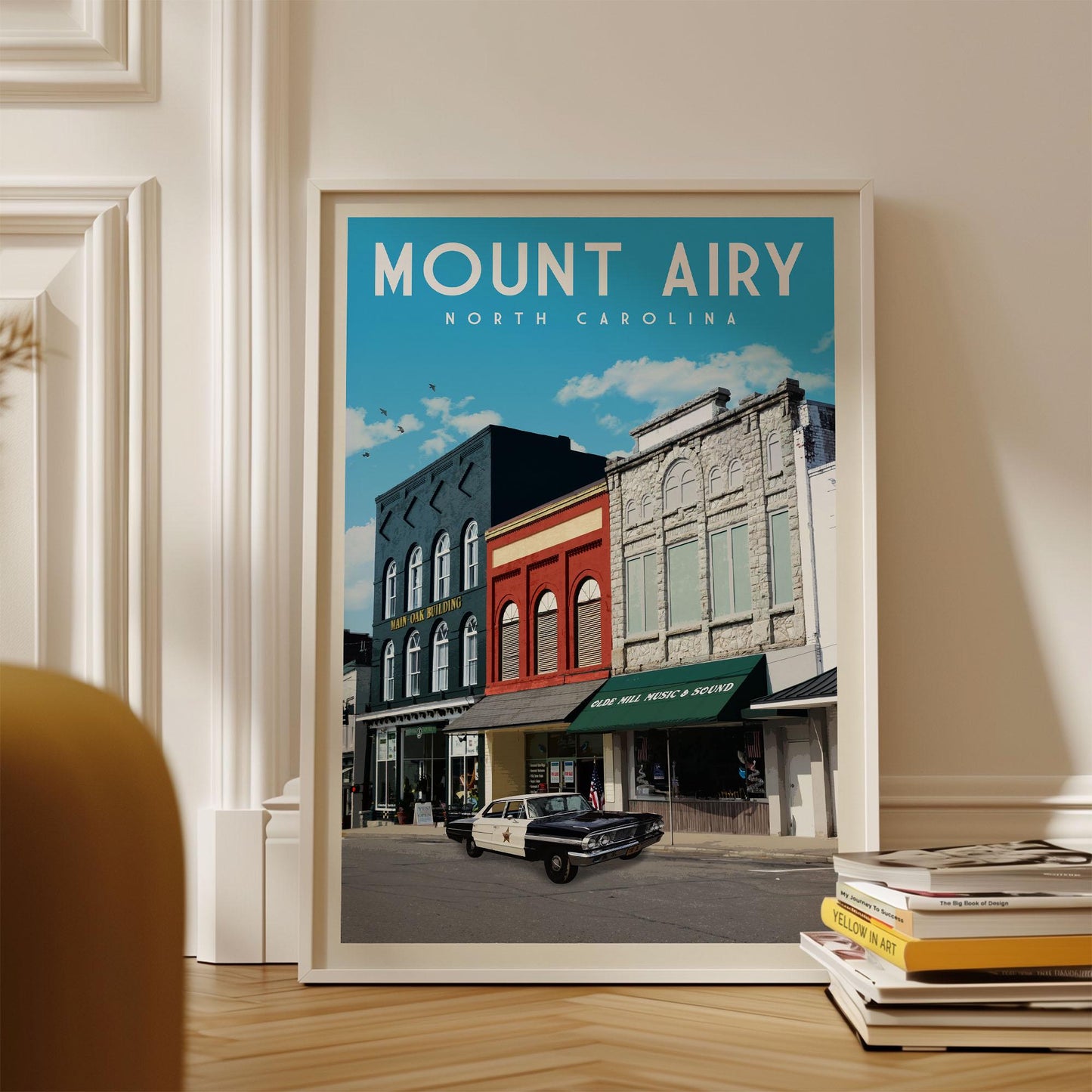 Mount Airy Poster, Mount Airy Wall Art Print | Vintage North Carolina Travel Poster | Mount Airy Print, Unique Travel Gift