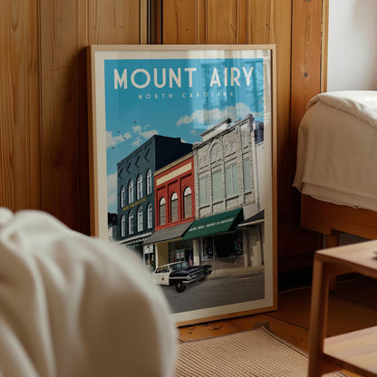 Mount Airy Poster, Mount Airy Wall Art Print | Vintage North Carolina Travel Poster | Mount Airy Print, Unique Travel Gift
