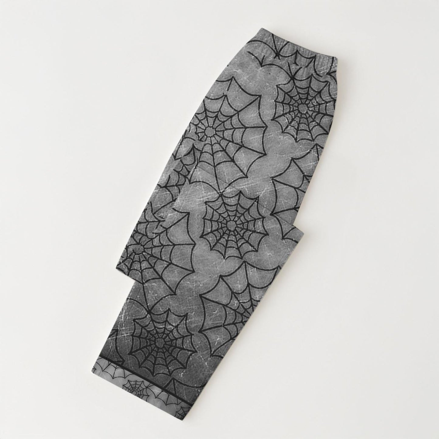 Spider Web Pajamas Set, Gray Halloween Sleepwear, Fall Season Homewear, Spooky Web Matching Set, Halloween Gift, Halloween Spider Pyjamas