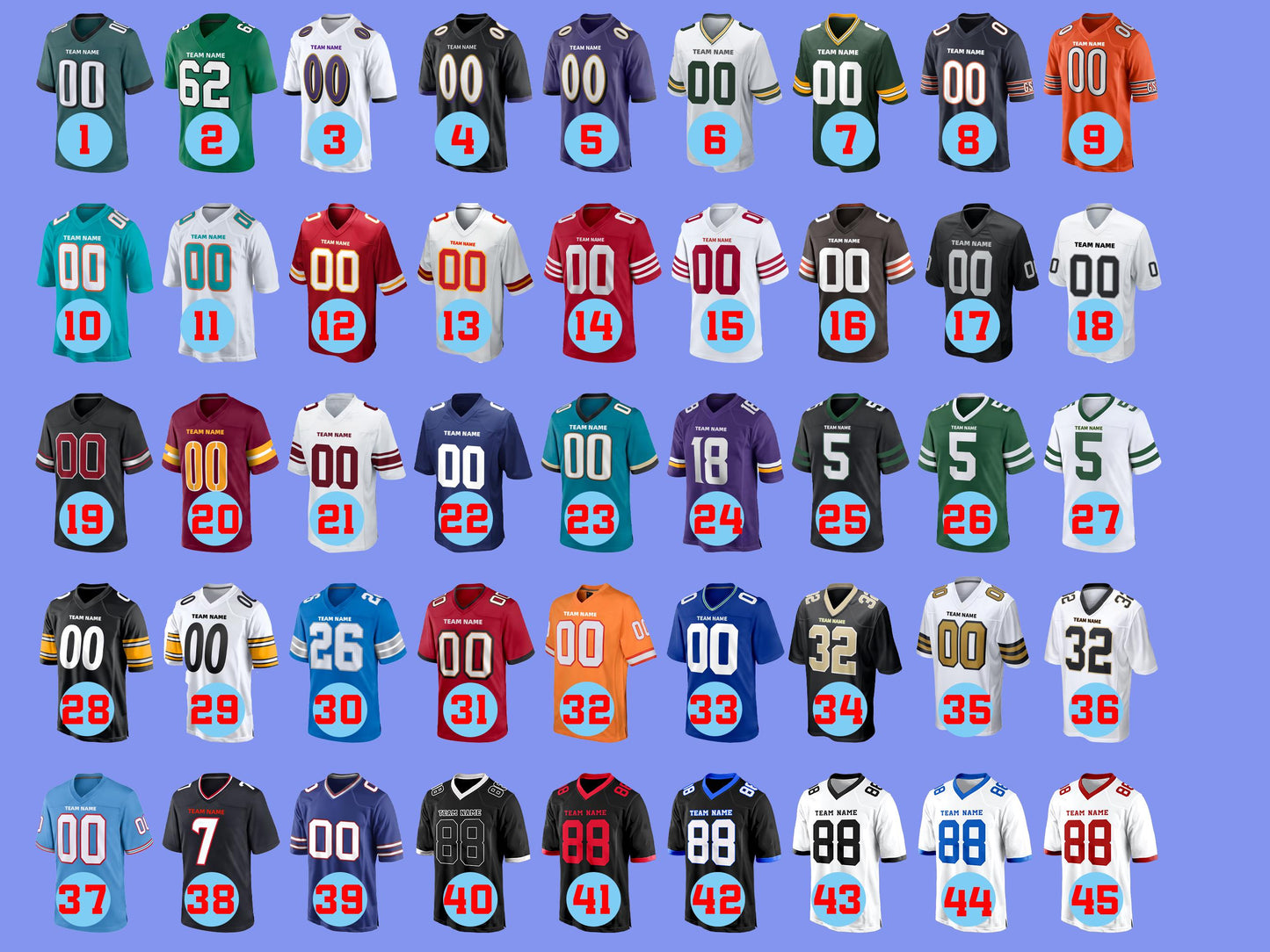 Custom Football Jersey, Personalized American Football Jerseys Name Number Logo, Embroidery Wedding  Gifts for Men Women Kids Toddler Fan