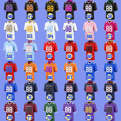 Custom Football Jersey, Personalized Name Number Logo, Embroidery football Shirts  Wedding Jersey Gifts for Men Women Kids Toddler Fan