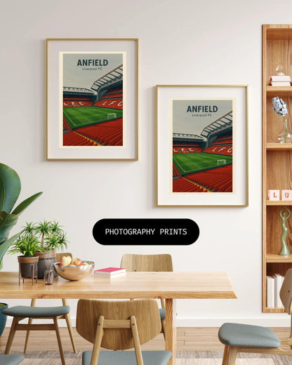 Liverpool FC Anfield Poster Wall Art, Football Premier League Print, Home Décor Gift for Wedding & Birthday, Liverpool Stadium Poster